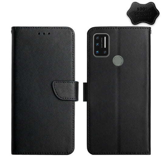 For UMIDIGI A7 Pro Genuine Leather Fingerprint-proof Flip Phone Case(Black) - More Brand by buy2fix | Online Shopping UK | buy2fix