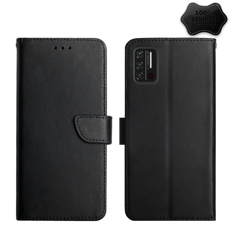 For UMIDIGI A7S Genuine Leather Fingerprint-proof Flip Phone Case(Black) - More Brand by buy2fix | Online Shopping UK | buy2fix