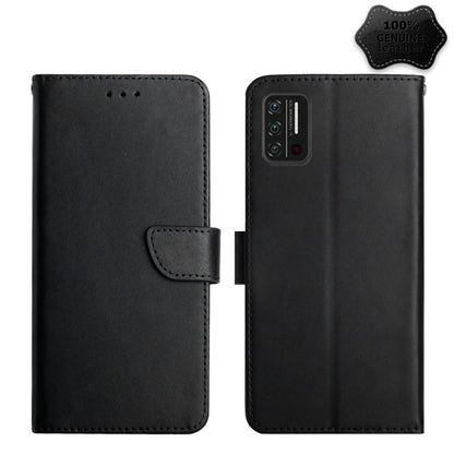 For UMIDIGI A7S Genuine Leather Fingerprint-proof Flip Phone Case(Black) - More Brand by buy2fix | Online Shopping UK | buy2fix