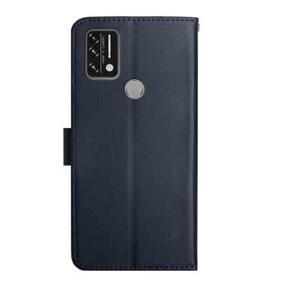 For UMIDIGI A9 Genuine Leather Fingerprint-proof Flip Phone Case(Blue) - More Brand by buy2fix | Online Shopping UK | buy2fix