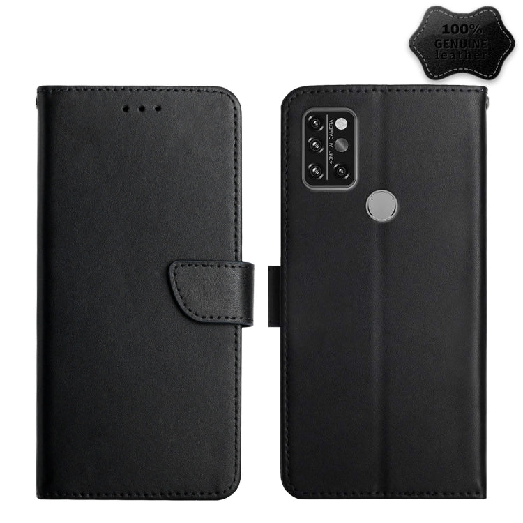 For UMIDIGI A9 Pro Genuine Leather Fingerprint-proof Flip Phone Case(Black) - More Brand by buy2fix | Online Shopping UK | buy2fix