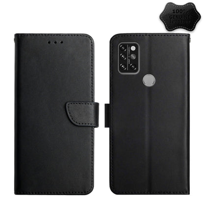 For UMIDIGI A9 Pro Genuine Leather Fingerprint-proof Flip Phone Case(Black) - More Brand by buy2fix | Online Shopping UK | buy2fix