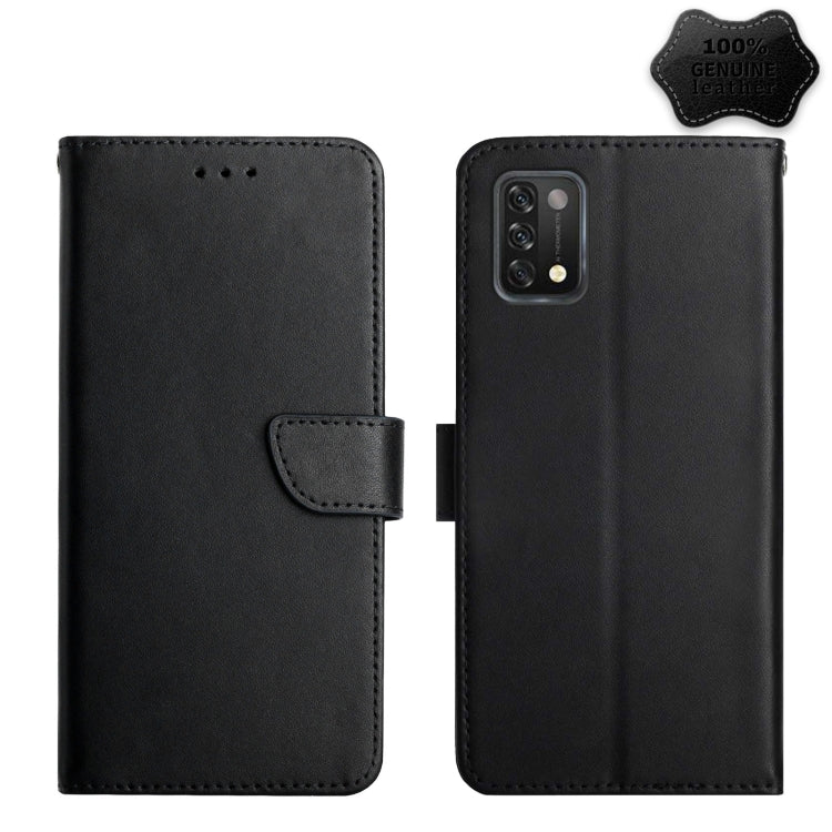 For UMIDIGI A11 Genuine Leather Fingerprint-proof Flip Phone Case(Black) - More Brand by buy2fix | Online Shopping UK | buy2fix