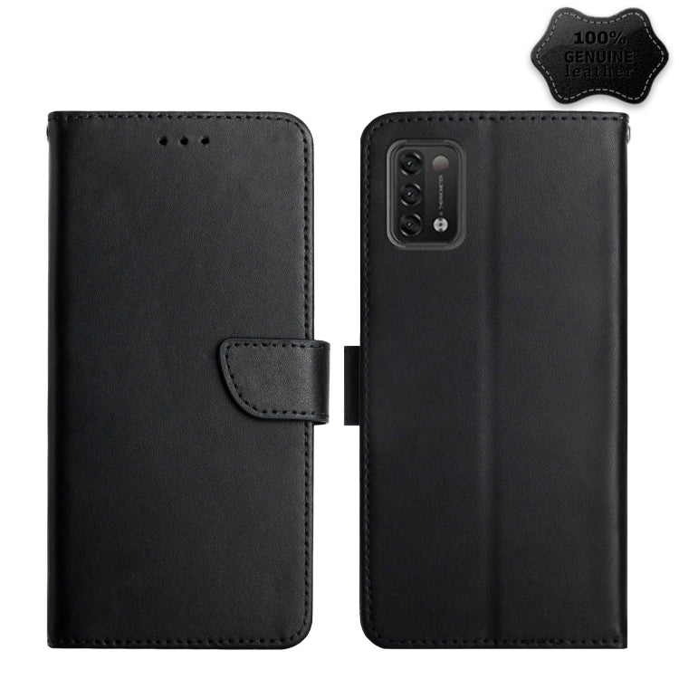For UMIDIGI Power 5 Genuine Leather Fingerprint-proof Flip Phone Case(Black) - More Brand by buy2fix | Online Shopping UK | buy2fix