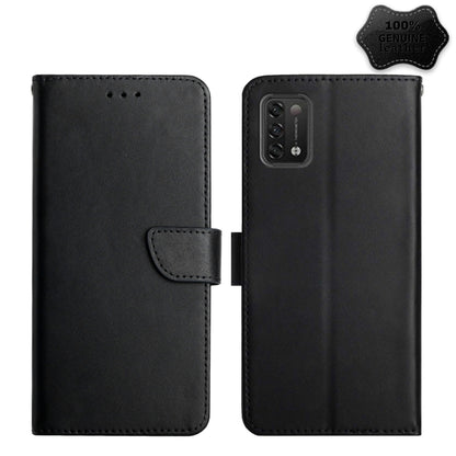 For UMIDIGI Power 5 Genuine Leather Fingerprint-proof Flip Phone Case(Black) - More Brand by buy2fix | Online Shopping UK | buy2fix
