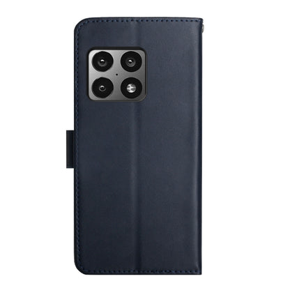 For OnePlus 10 Pro Genuine Leather Fingerprint-proof Horizontal Flip Phone Case(Blue) - OnePlus Cases by buy2fix | Online Shopping UK | buy2fix