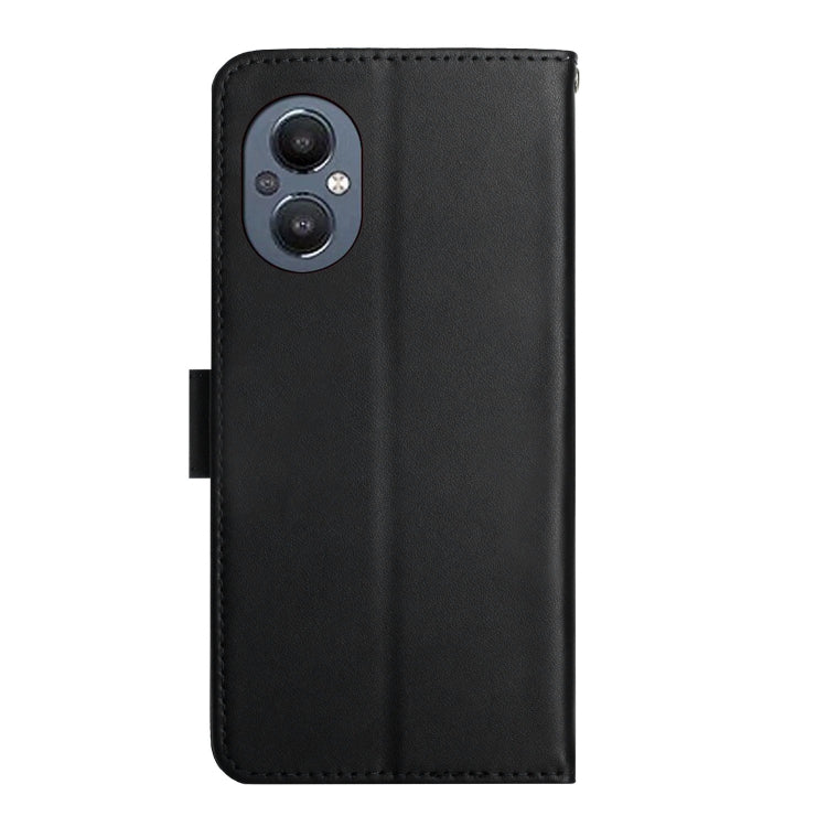 For OnePlus Nord N20 5G Genuine Leather Fingerprint-proof Horizontal Flip Phone Case(Black) - OnePlus Cases by buy2fix | Online Shopping UK | buy2fix