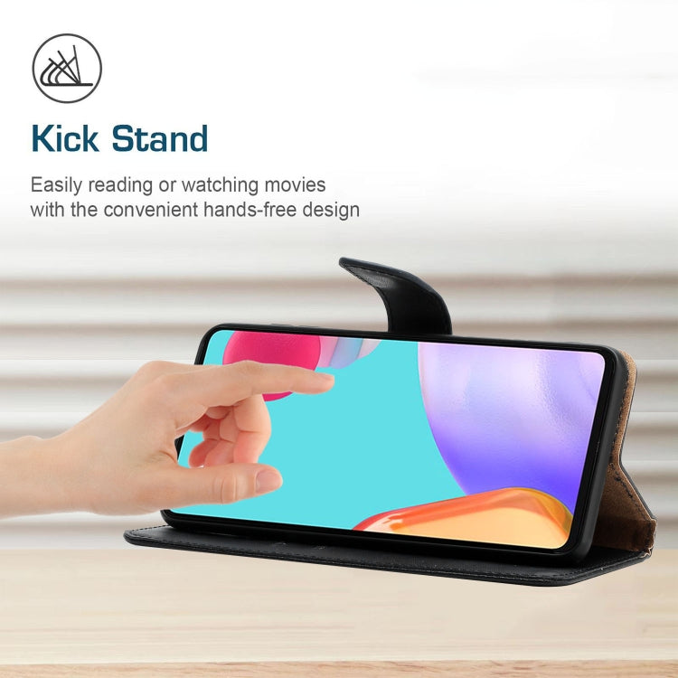 For OnePlus 9R Genuine Leather Fingerprint-proof Horizontal Flip Phone Case(Black) - OnePlus Cases by buy2fix | Online Shopping UK | buy2fix