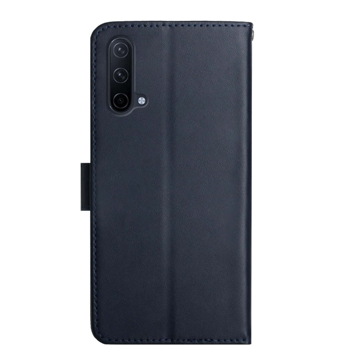 For OnePlus Nord CE 5G Genuine Leather Fingerprint-proof Horizontal Flip Phone Case(Blue) - OnePlus Cases by buy2fix | Online Shopping UK | buy2fix