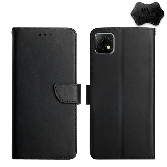 For Wiko T3 Genuine Leather Fingerprint-proof Flip Phone Case(Black) - More Brand by buy2fix | Online Shopping UK | buy2fix