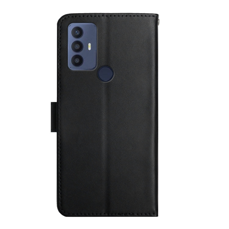 For Sharp Aquos V6 / V6 Plus Genuine Leather Fingerprint-proof Flip Phone Case(Black) - More Brand by buy2fix | Online Shopping UK | buy2fix