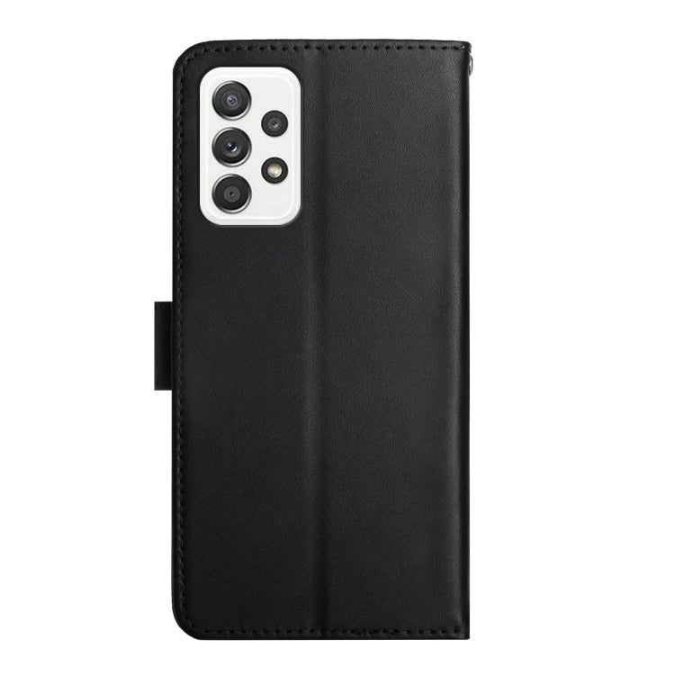 For Samsung Galaxy A73 5G Genuine Leather Fingerprint-proof Horizontal Flip Phone Case(Black) - Galaxy Phone Cases by buy2fix | Online Shopping UK | buy2fix