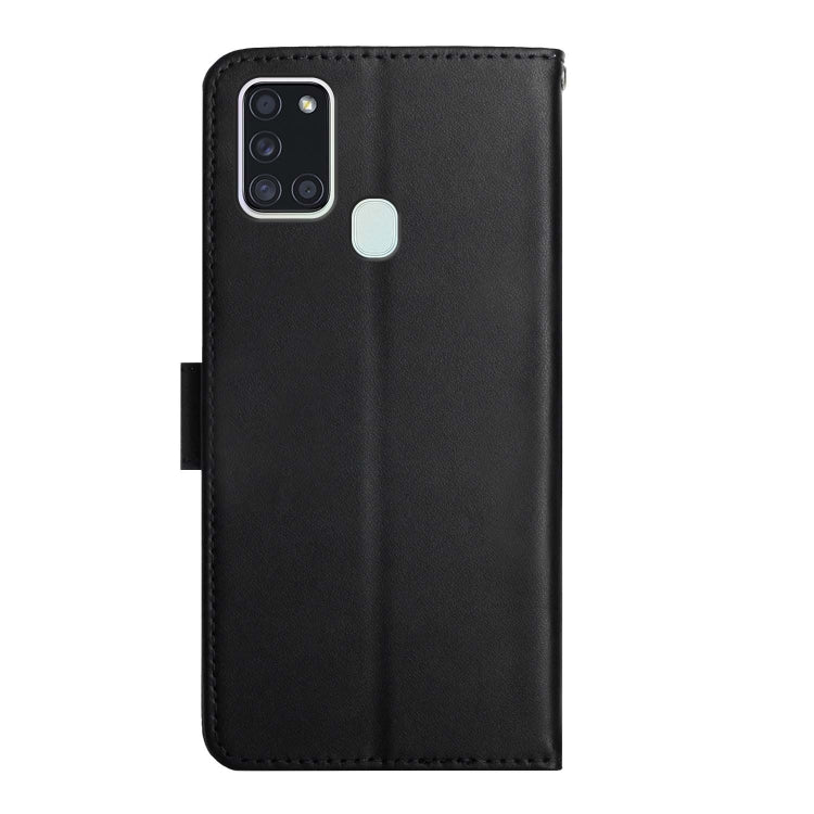 For Samsung Galaxy A21s Genuine Leather Fingerprint-proof Horizontal Flip Phone Case(Black) - Galaxy Phone Cases by buy2fix | Online Shopping UK | buy2fix