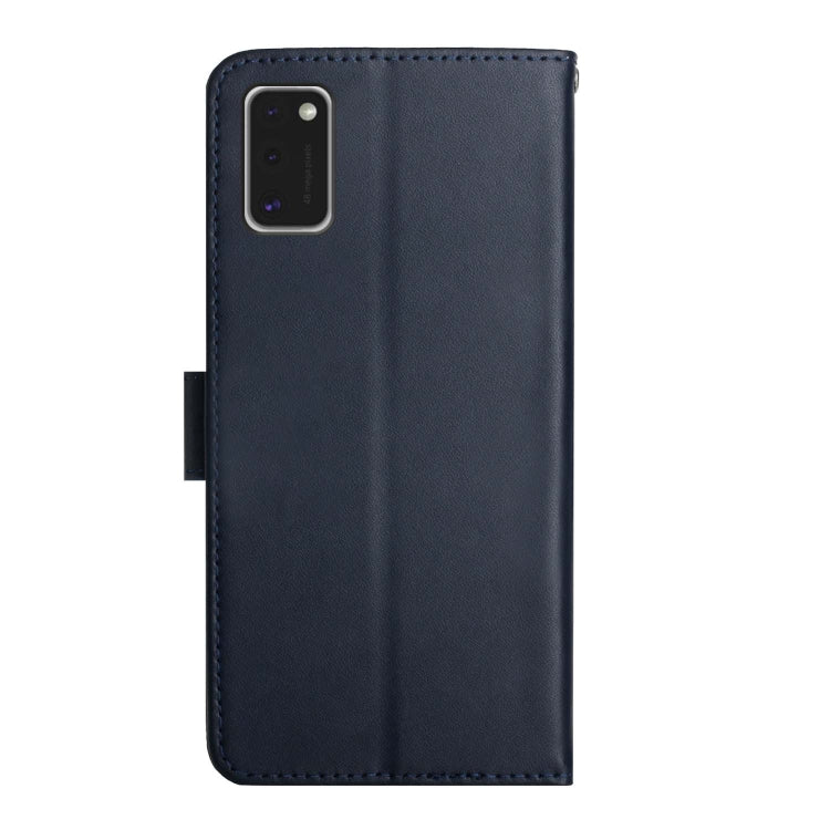 For Samsung Galaxy A41 Genuine Leather Fingerprint-proof Horizontal Flip Phone Case(Blue) - Galaxy Phone Cases by buy2fix | Online Shopping UK | buy2fix