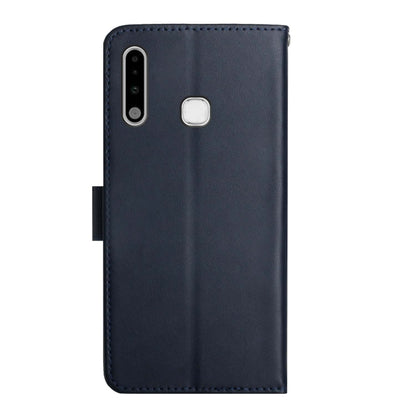 For Samsung Galaxy A70e Genuine Leather Fingerprint-proof Horizontal Flip Phone Case(Blue) - Galaxy Phone Cases by buy2fix | Online Shopping UK | buy2fix
