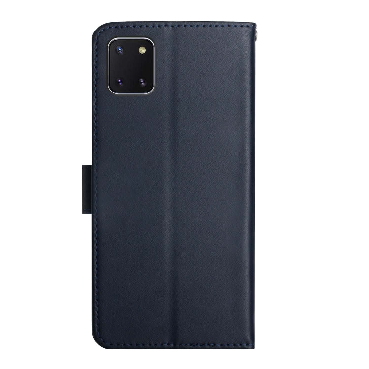 For Samsung Galaxy A81 Genuine Leather Fingerprint-proof Horizontal Flip Phone Case(Blue) - Galaxy Phone Cases by buy2fix | Online Shopping UK | buy2fix