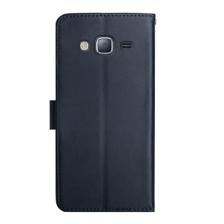 For Samsung Galaxy J2 Prime Genuine Leather Fingerprint-proof Horizontal Flip Phone Case(Blue) - Galaxy Phone Cases by buy2fix | Online Shopping UK | buy2fix