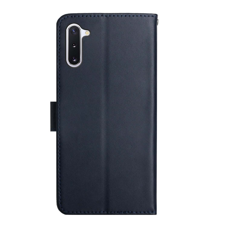 For Samsung Galaxy Note10 Genuine Leather Fingerprint-proof Horizontal Flip Phone Case(Blue) - Galaxy Phone Cases by buy2fix | Online Shopping UK | buy2fix