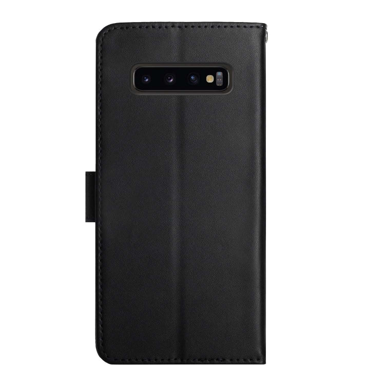 For Samsung Galaxy S10 Genuine Leather Fingerprint-proof Horizontal Flip Phone Case(Black) - Galaxy Phone Cases by buy2fix | Online Shopping UK | buy2fix