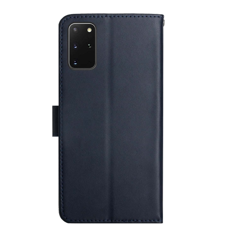 For Samsung Galaxy S20+ Genuine Leather Fingerprint-proof Horizontal Flip Phone Case(Blue) - Galaxy Phone Cases by buy2fix | Online Shopping UK | buy2fix