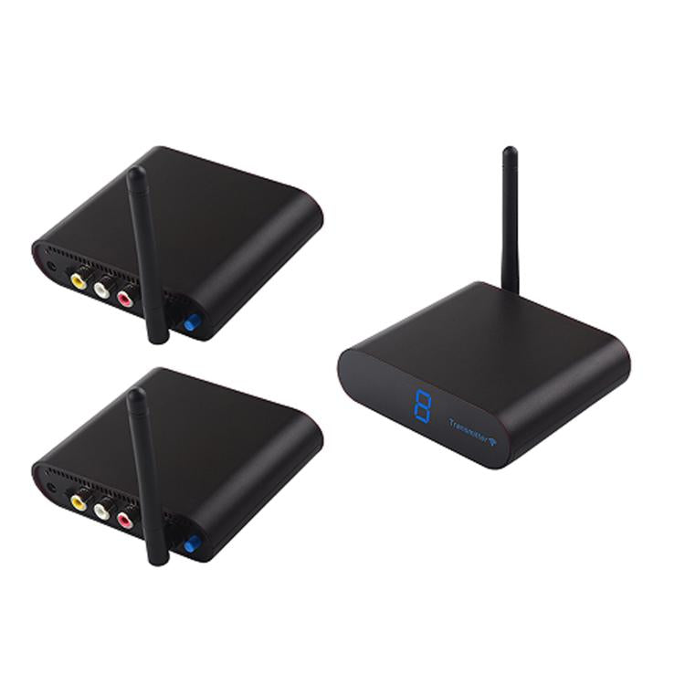 Measy AV530-2 5.8GHz Wireless Audio / Video Transmitter + 2 Receiver, Transmission Distance: 300m, EU Plug (Black) - Set Top Box & Accessories by Measy | Online Shopping UK | buy2fix