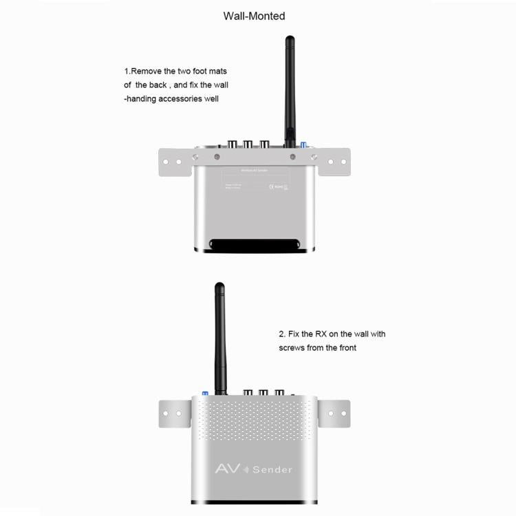 Measy AV530-2 5.8GHz Wireless Audio / Video Transmitter + 2 Receiver, Transmission Distance: 300m, AU Plug (Black) - Set Top Box & Accessories by Measy | Online Shopping UK | buy2fix