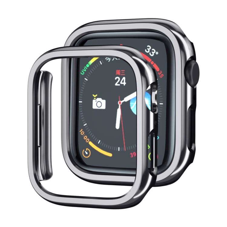 Electroplated PC Hollow Watch Protective Case For Apple Watch Series 9 / 8 / 7 41mm(Black) by buy2fix