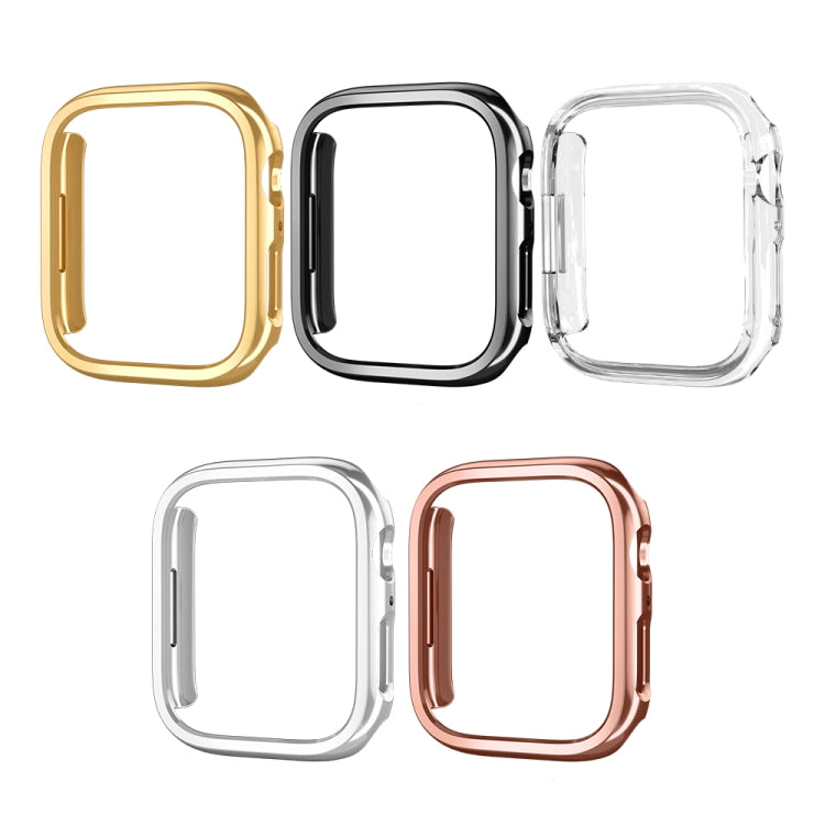 Electroplated PC Hollow Watch Protective Case For Apple Watch Series 9 / 8 / 7 41mm(Black) by buy2fix