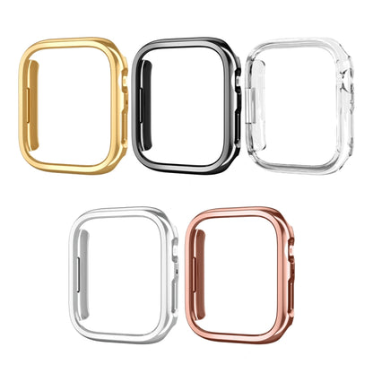Electroplated PC Hollow Watch Protective Case For Apple Watch Series 9 / 8 / 7 41mm(Black) by buy2fix