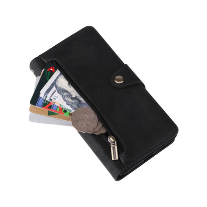 For Google Pixel 4A 5G Rivet Buckle 9 Cards Three Fold Leather Phone Case(Black) by buy2fix