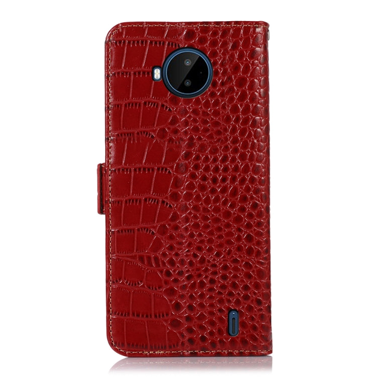 For Nokia C20 Plus Crocodile Top Layer Cowhide Leather Phone Case(Red) - Nokia Cases by buy2fix | Online Shopping UK | buy2fix
