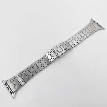 Oak Three Strains Metal Watch Band For Apple Watch Series 9&8&7 41mm / SE 3&SE 2&6&SE&5&4 40mm / 3&2&1 38mm - Watch Bands by buy2fix | Online Shopping UK | buy2fix