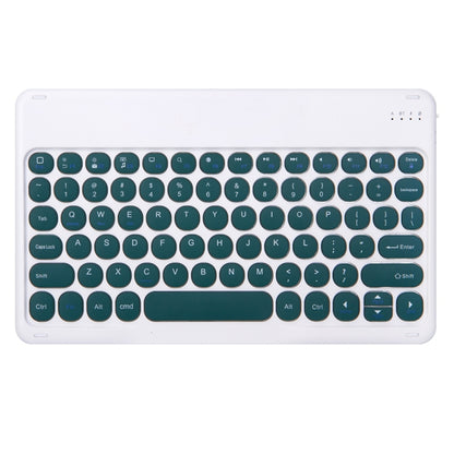 +X3 Universal Candy Color Round Keys Bluetooth Keyboard Leather Case(Dark Night Green) - Universal Keyboard by buy2fix | Online Shopping UK | buy2fix