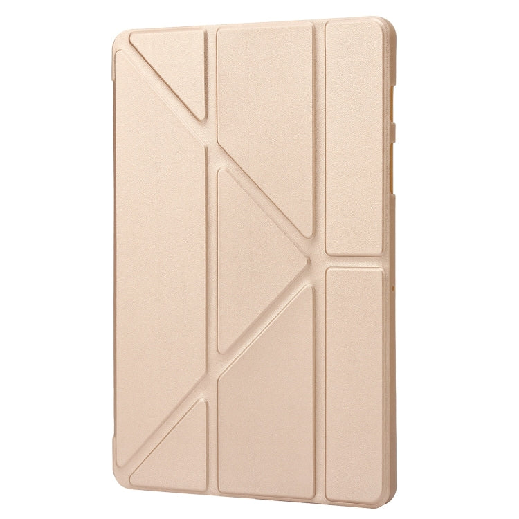 For Samsung Galaxy Tab S8 / S7 Deformation Silicone Leather Tablet Case(Gold) by buy2fix