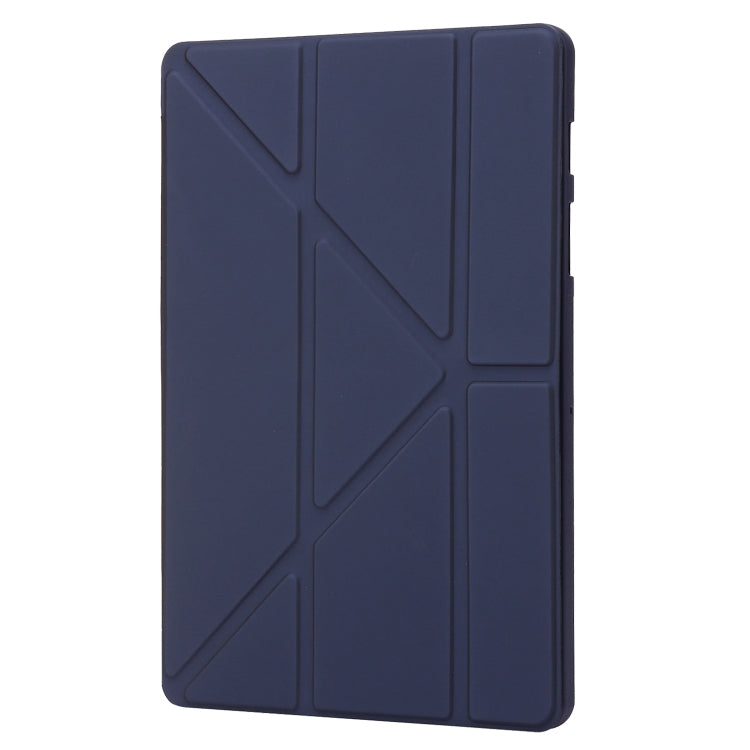 For Samsung Galaxy Tab S8 / S7 Deformation Silicone Leather Tablet Case(Dark Blue) by buy2fix
