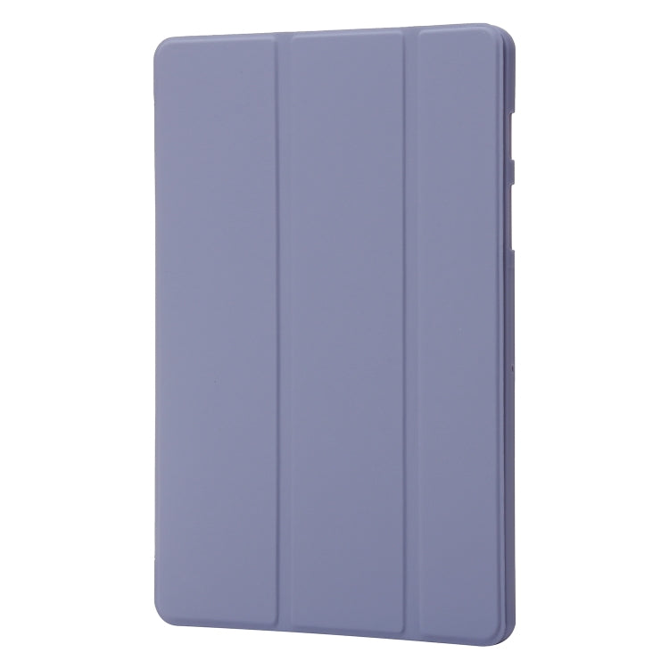 For Samsung Galaxy Tab S8+ / S7+ 3-Fold Holder Silicone Leather Tablet Case(Purple) by buy2fix