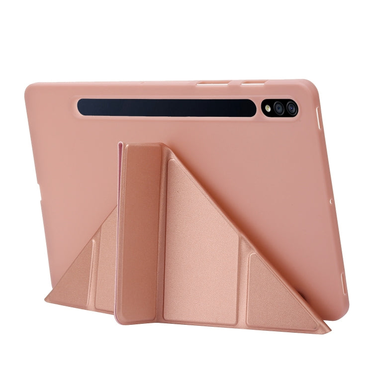 For Samsung Galaxy Tab S8+ / S7+ Deformation Silicone Leather Tablet Case(Black) by buy2fix