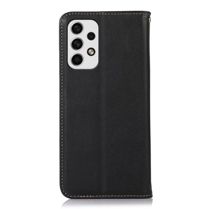 For Samsung Galaxy A23 4G KHAZNEH Nappa Top Layer Cowhide Leather Phone Case(Black) - Galaxy Phone Cases by buy2fix | Online Shopping UK | buy2fix