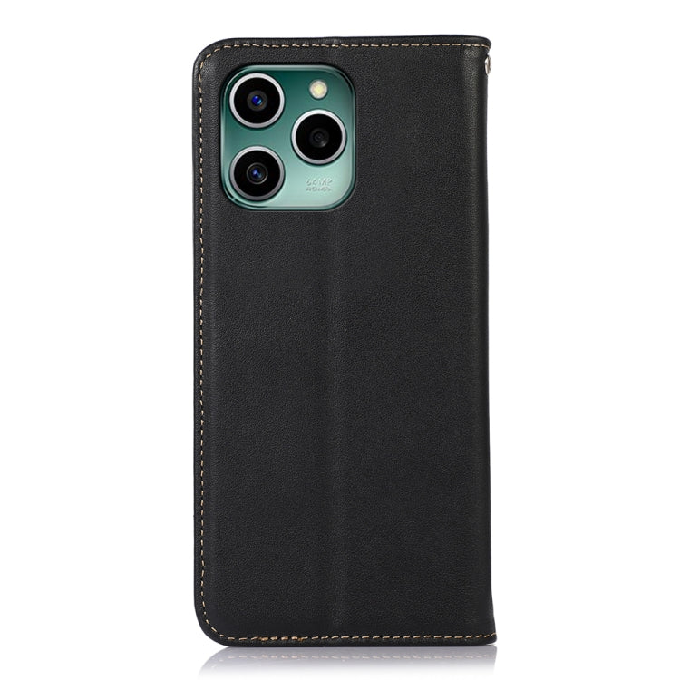 For Honor 60 SE KHAZNEH Nappa Top Layer Cowhide Leather Phone Case(Black) - Honor Cases by buy2fix | Online Shopping UK | buy2fix