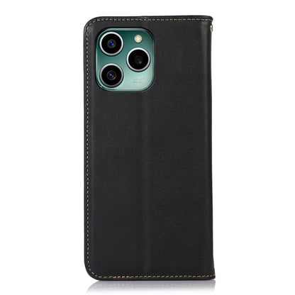 For Honor 60 SE KHAZNEH Nappa Top Layer Cowhide Leather Phone Case(Black) - Honor Cases by buy2fix | Online Shopping UK | buy2fix