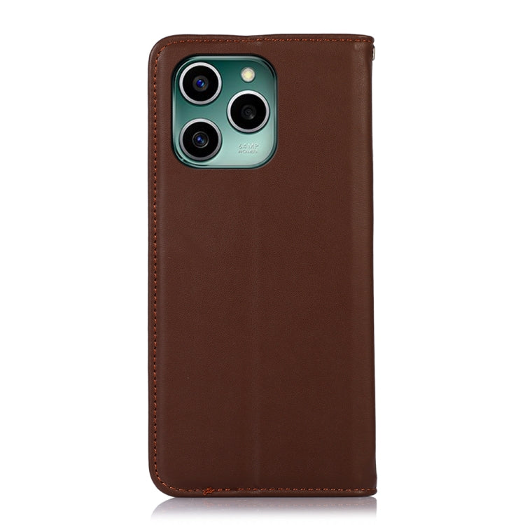 For Honor 60 SE KHAZNEH Nappa Top Layer Cowhide Leather Phone Case(Brown) - Honor Cases by buy2fix | Online Shopping UK | buy2fix