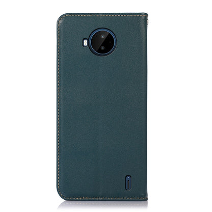 For Nokia C20 Plus KHAZNEH Nappa Top Layer Cowhide Leather Phone Case(Green) - Nokia Cases by buy2fix | Online Shopping UK | buy2fix