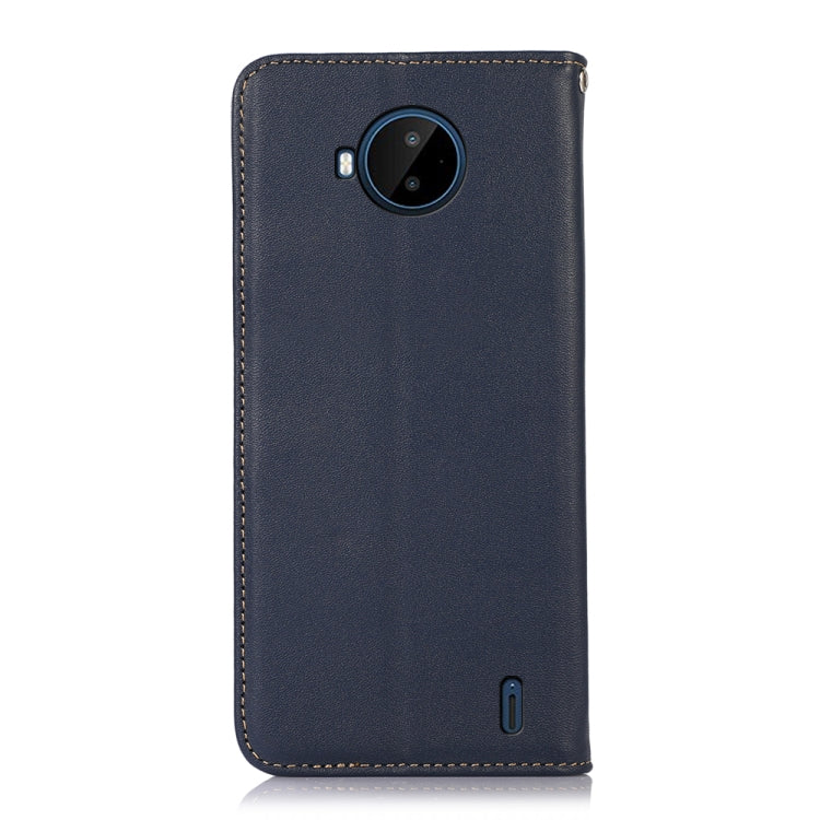 For Nokia C20 Plus KHAZNEH Nappa Top Layer Cowhide Leather Phone Case(Blue) - Nokia Cases by buy2fix | Online Shopping UK | buy2fix