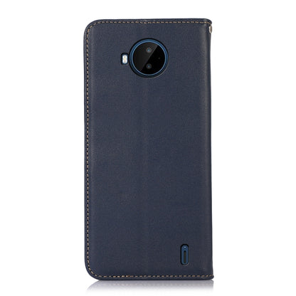 For Nokia C20 Plus KHAZNEH Nappa Top Layer Cowhide Leather Phone Case(Blue) - Nokia Cases by buy2fix | Online Shopping UK | buy2fix