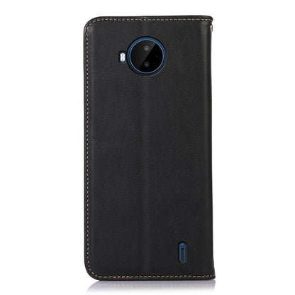For Nokia C20 Plus KHAZNEH Nappa Top Layer Cowhide Leather Phone Case(Black) - Nokia Cases by buy2fix | Online Shopping UK | buy2fix