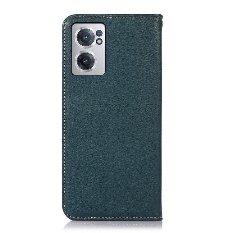 For OnePlus Nord CE 2 5G KHAZNEH Nappa Top Layer Cowhide Leather Phone Case(Green) - OnePlus Cases by buy2fix | Online Shopping UK | buy2fix