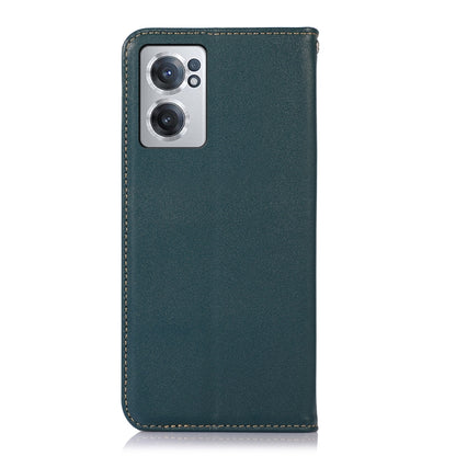 For OnePlus Nord CE 2 5G KHAZNEH Nappa Top Layer Cowhide Leather Phone Case(Green) - OnePlus Cases by buy2fix | Online Shopping UK | buy2fix