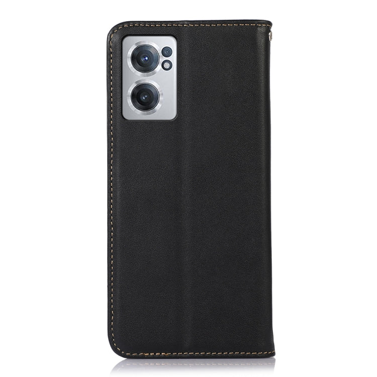 For OnePlus Nord CE 2 5G KHAZNEH Nappa Top Layer Cowhide Leather Phone Case(Black) - OnePlus Cases by buy2fix | Online Shopping UK | buy2fix