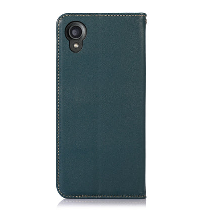 For Kyocera Digno BX2 KHAZNEH Nappa Top Layer Cowhide Leather Phone Case(Green) - More Brand by buy2fix | Online Shopping UK | buy2fix