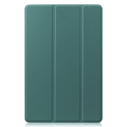 For Samsung Galaxy Tab S8 Three-folding Holder Custer Texture Leather Tablet Case(Green) by buy2fix